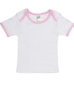 Baby Tee Short Sleeve - White/Pink, 0
