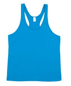 mens t back singlet azure small
