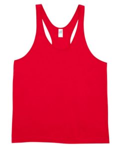 mens t back singlet red large 2