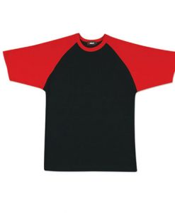 mens two tone tee blackred 3xs