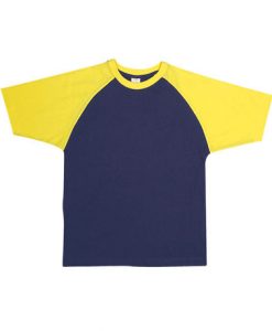 mens two tone tee navyyellow xl