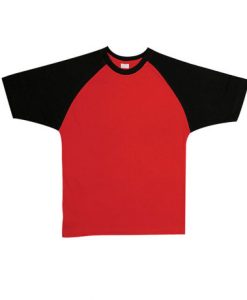 mens two tone tee redblack large