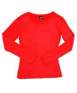 womens long sleeve tee red 10