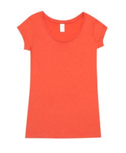 womens marl blend t shirt coral red 22