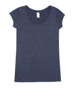 womens marl blend t shirt navy 6