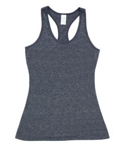 womens marl t back singlet navy 20