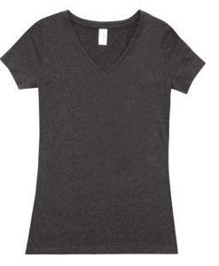 womens marl vee tee black 18