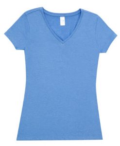 womens marl vee tee sky blue 16