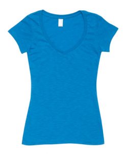 womens raw vee tee azure 8