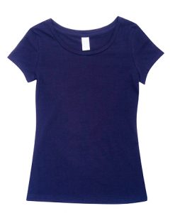 womens spandex tee navy 8