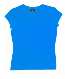 womens standard v neck azure 14