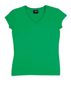 womens standard v neck emerald green 8
