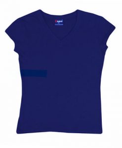 womens standard v neck navy 12
