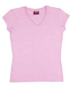 womens standard v neck pale pink 8