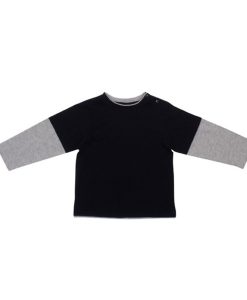 plain layer kids long sleeve tshirts online black grey