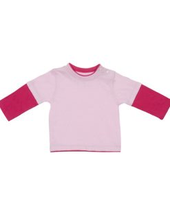plain wholesale baby long sleeve tees bulk pink